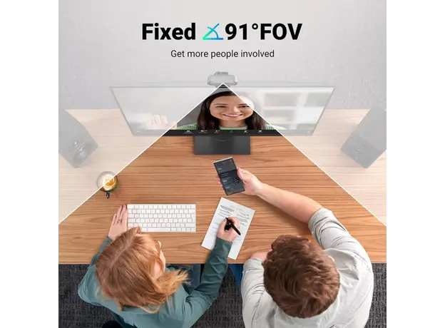 ვებკამერა UGREEN CM778 (35626), 2K, Built-in Microphone, Webcam, Black, 5 image