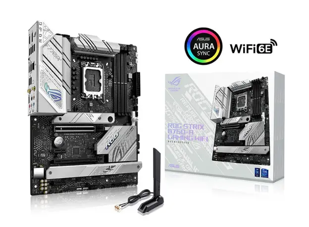 დედა დაფა ASUS Motherboard ROG STRIX B760-A GAMING WIFI s1700 B760 4xDDR5 M.2 HDMI DP Wi-Fi BT ATX white