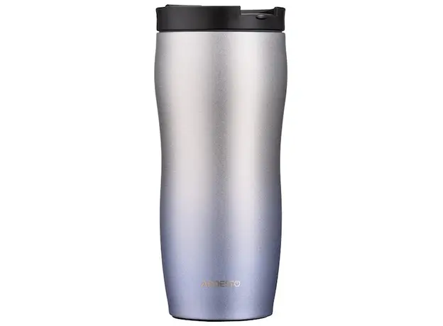 თერმოსი Ardesto Travel mug Metallic, 450ml, stainless steel, blue, 2 image