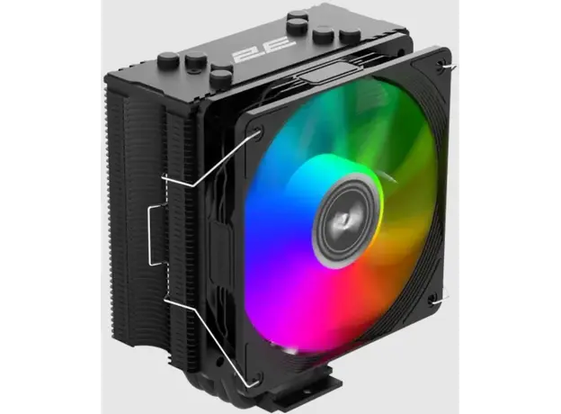 ქულერი 2E GAMING CPU cooler Air Cool ACN120B-ARGB, LGA1700 / 3pin +5VARGB, TDP 180W