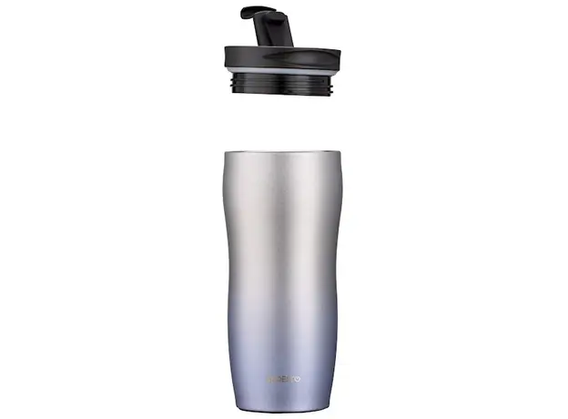 თერმოსი Ardesto Travel mug Metallic, 450ml, stainless steel, blue, 3 image