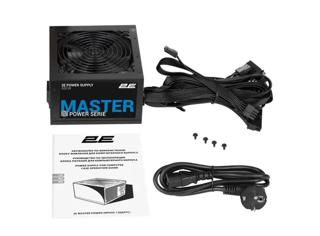 კვების ბლოკი 2E 2E-MP650-120APFC MASTER, 650W, 80 Plus, Power Supply, Black, 5 image