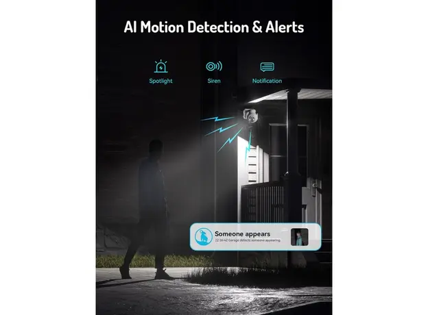 ვიდეო სათვალთვალო კამერა Blurams E20C, 3Mp, Solar Wireless 2K PTZ Security Camera, White, 8 image