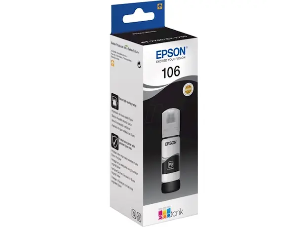 კარტრიჯი EPSON ORIGINAL (C13T00R140) I/C (b) 106 ECOTANK PHOTO BLACK INK BOTTLE L7180, 3 image
