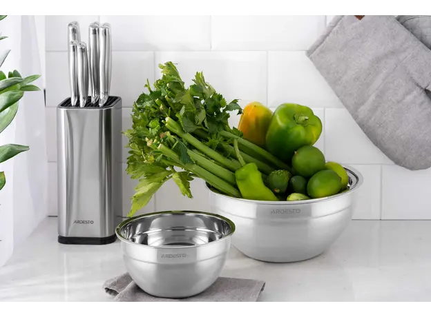 უჟანგავი ფოლადის ჯამი Ardesto Bowl Gemini, 18cm, 1.45l, stainless steel, 4 image