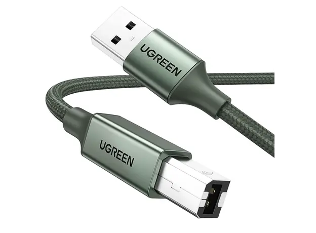 პრინტერის კაბელი UGREEN 90817, USB-A To USB-B, Printer Cable, 3m, Green