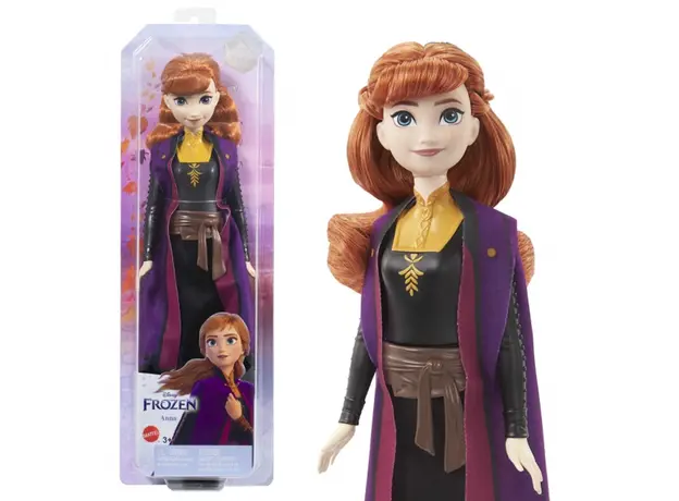 სათამაშო თოჯინა Mattel Frozen Fashion Dolls Core - Anna 2 Travel Look, 3 image