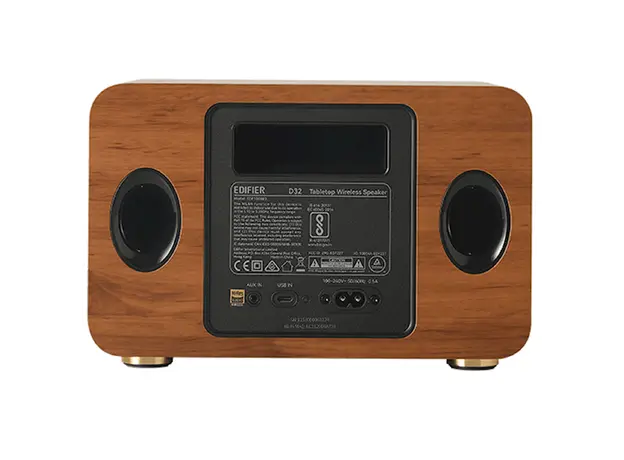 დინამიკი Edifier D32, 60W, Bluetooth, USB-C, AUX, Speaker, Brown, 6 image