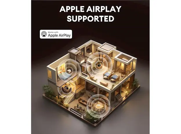 დინამიკი Edifier D32, 60W, Bluetooth, USB-C, AUX, Speaker, Brown, 9 image