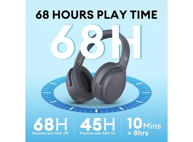 ყურსასმენი Edifier WH700NB, Active Noise Cancelling Headphones, Wireless, Bluetooth, Grey, 8 image