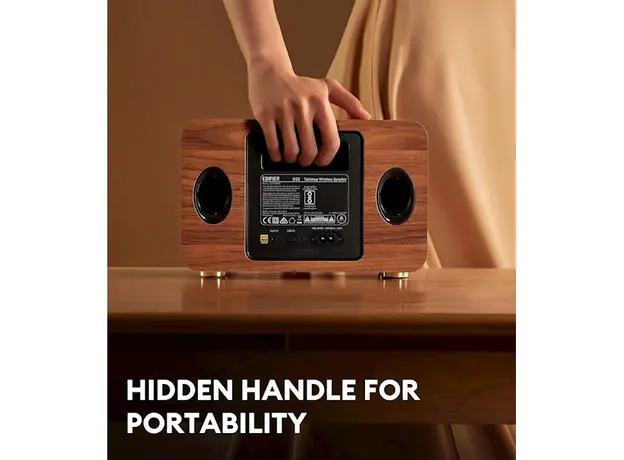 დინამიკი Edifier D32, 60W, Bluetooth, USB-C, AUX, Speaker, Brown, 11 image