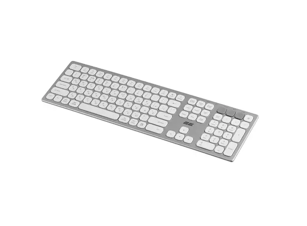 კლავიატურა 2E 2E-KS270WBWH Scissor, Wireless, USB, Bluetooth, Keyboard, White/Silver, 2 image