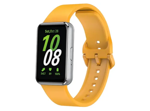 სმარტ საათის სამაჯური For Samsung Galaxy Fit3 Watch Band Soft Silicone Strap Replacement - Yellow, 3 image