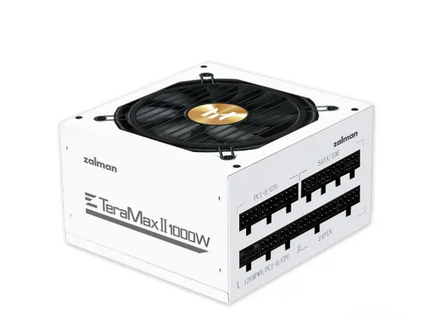 კვების ბლოკი Zalman PSU Teramax 2  (1000W), >90%, 80+ Gold, 120mm, 1xMB 28pin (18+10), 2xCPU 8pin(4+4), 3xMolex, 12xSATA, 4xPCIe 8pin(6+2), 1x12VHPWR, Fully Modular, 2 image