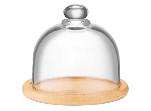 ლიმონის ჭურჭელი Ardesto dish with lid, 12cm, bamboo, glass, transparent, 2 image