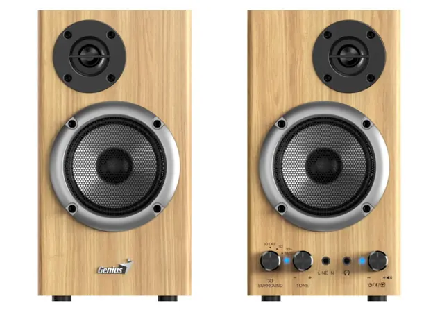დინამიკი Genius Two-way Speaker  | 3D Surround | Bass + SP-HF520BT Wood, 4 image