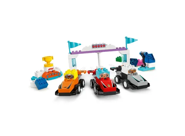 ლეგო LEGO Constructor DUPLO Town F1 Team Race Cars & Drivers, 4 image