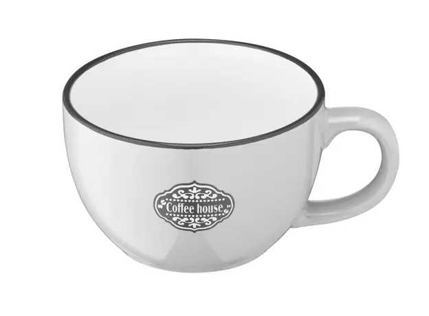 კერამიკის ჭიქა Ardesto Mug  Floerino, 480ml, ceramics, gray, 2 image