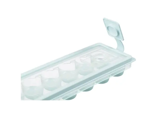 ყინულის ფორმა Ardesto Ice tray with lid Fresh Cylinder, 27х9.5х3.8cm, silicone, plastic, blue, 3 image