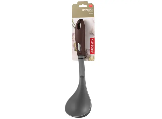 ჩამჩა Ardesto Ladle Gemini, 32.2cm, nylon, gray-brown, 2 image