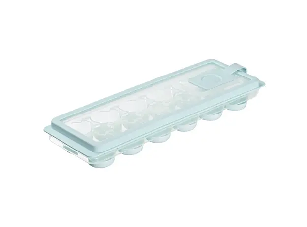 ყინულის ფორმა Ardesto Ice tray with lid Fresh Cylinder, 27х9.5х3.8cm, silicone, plastic, blue, 2 image