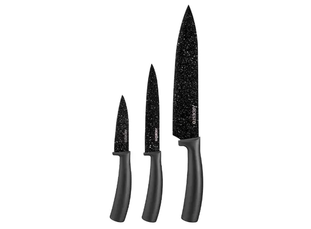 დანების ნაკრები Ardesto Black Mars Knives Set 3 pcs, black, stainless steel, plastic
