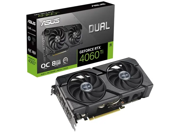 ვიდეო ბარათი Asus 90YV0J49-M0NA00 DUAL OC EVO, GeForce RTX4060Ti, 8GB, 128bit, HDMI, DP, Black, 2 image