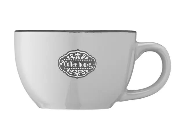 კერამიკის ჭიქა Ardesto Mug  Floerino, 480ml, ceramics, gray, 5 image