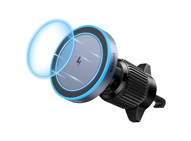 უსადენო დამტენი UGREEN W525 (35029), 15W, Magnetic Car Wireless Charger, Grey, 2 image