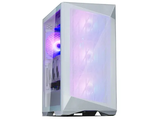 ქეისი Zalman PC case Z9 Iceberg MS without PSU, 2xUSB3.0, 2xUSB2.0, 1xUSB 3.1 Gen2 Type-C, 4x140mm ARGB, VGA 390mm, LCS ready, TG Side Panel, EATX, white, 5 image