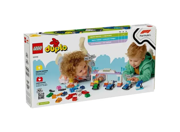 ლეგო LEGO Constructor DUPLO Town F1 Team Race Cars & Drivers, 5 image