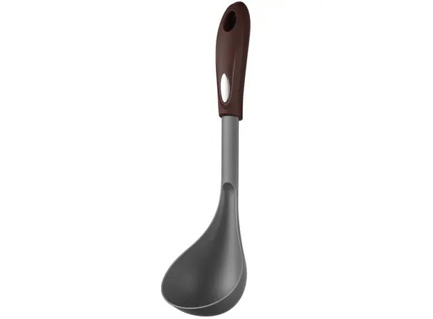 ჩამჩა Ardesto Ladle Gemini, 32.2cm, nylon, gray-brown, 3 image