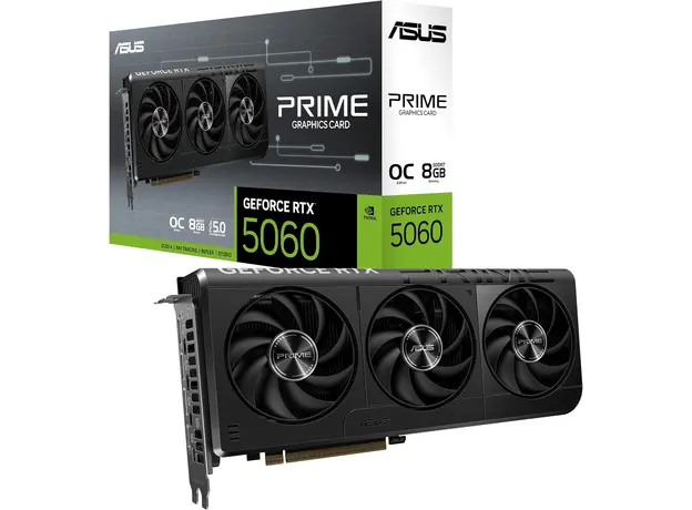 ვიდეო დაფა ASUS Graphic Card GeForce RTX 5060 8 GB GDDR7 OC PRIME-RTX5060-O8G