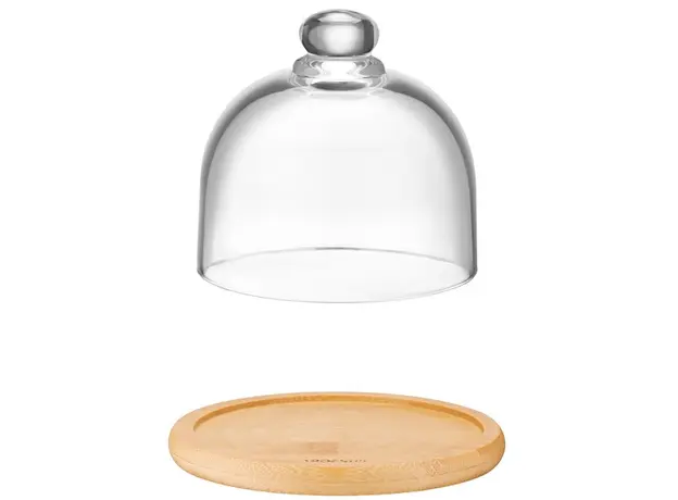 ლიმონის ჭურჭელი Ardesto dish with lid, 12cm, bamboo, glass, transparent, 3 image