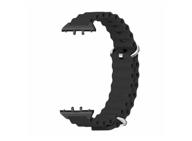 სმარტ საათის სამაჯური For Samsung Galaxy Fit3 Replacement Strap Drop-resistant Silicone Watch Band - Black