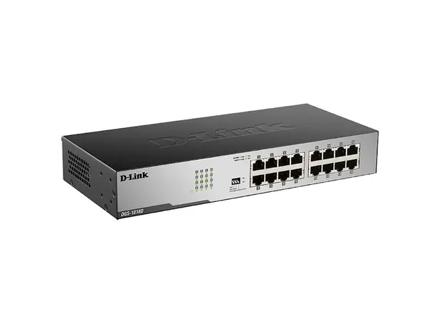 სვიჩი D-Link DGS-1016D Unmanaged Switch 16x1000Base-T, Surge 1KV, metal case, 3 image