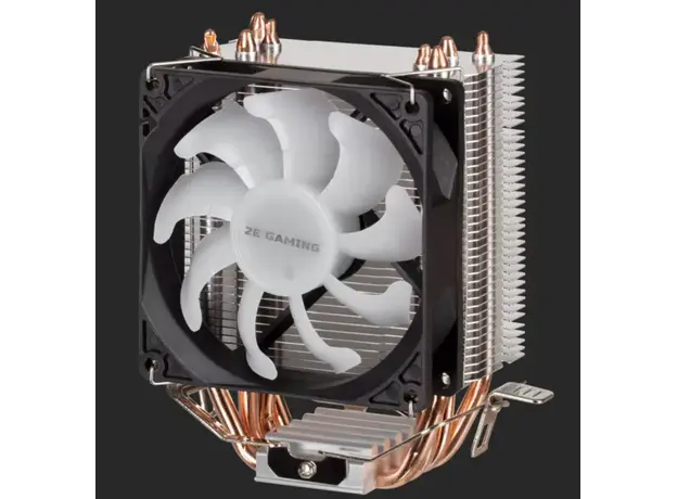 ქულერი 2E GAMING CPU cooler Air Cool AC90D4-RGB, LGA1700, 1200, 115x, 1366, AM5, AM4, AM3, AM3+, 4pin PWM, 3pin +5VARGB, TDP 130W, 5 image