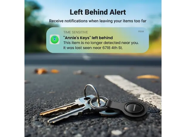 Bluetooth თრექერი UGREEN CM520 (60387), Apple Certified, Smart Bluetooth Finder, Black, 6 image