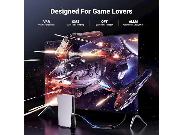 HDMI კაბელი UGREEN HD171(25911), 8K HDMI To HDMI, 3M, Grey, 4 image