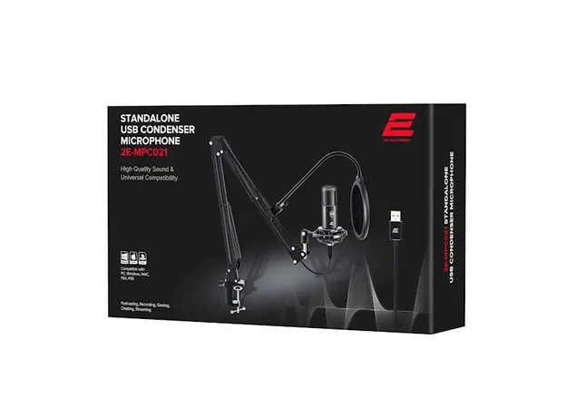 მიკროფონი 2E 2E-MPC021, USB, Microphone, Black, 6 image