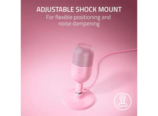 მიკროფონი Razer gaming microphone Seiren V3 Mini, Omni, USB-A, 1.2m, quartz, 6 image