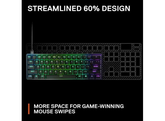 კლავიატურა SteelSeries Keyboard Apex 9 Mini US, 3 image