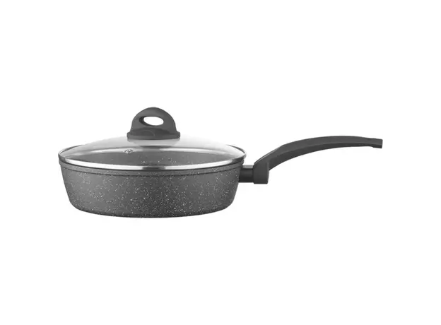 ტაფა Ardesto Deep Fry pan with lid Gemini Gourmet Viareggio, 24cm, aluminium, black, 5 image