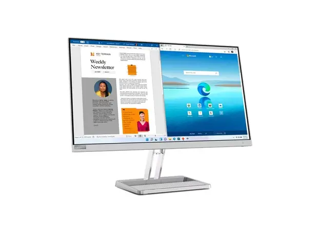 მონიტორი Lenovo 67ACKAC4EU L27e-40, 27", Monitor, FHD, VA, HDMI, VGA, Cloud Grey, 4 image