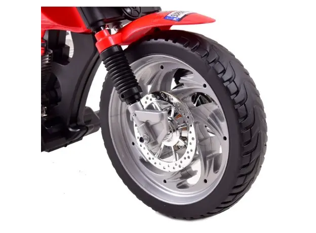 ბავშვის ელექტრო მოტოციკლი 0001R ტყავის სავარძლით, 5 image