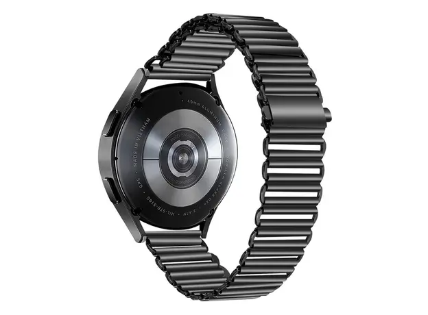 სმარტ საათის სამაჯური Stainless Steel Wrist Band 20mm Adjustable Hollow Watch Strap - Black, 2 image