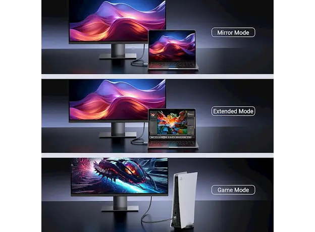 HDMI კაბელი UGREEN HD171(25911), 8K HDMI To HDMI, 3M, Grey, 8 image