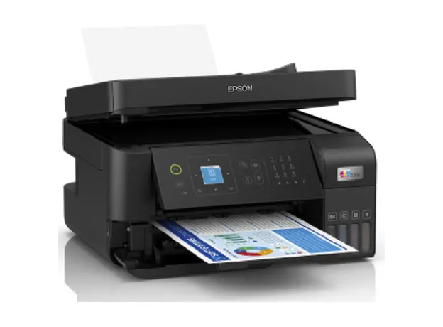 პრინტერი Epson C11CK57404 EcoTank L5590, MFP, A4, Wi-Fi, LAN, USB, Black, 3 image