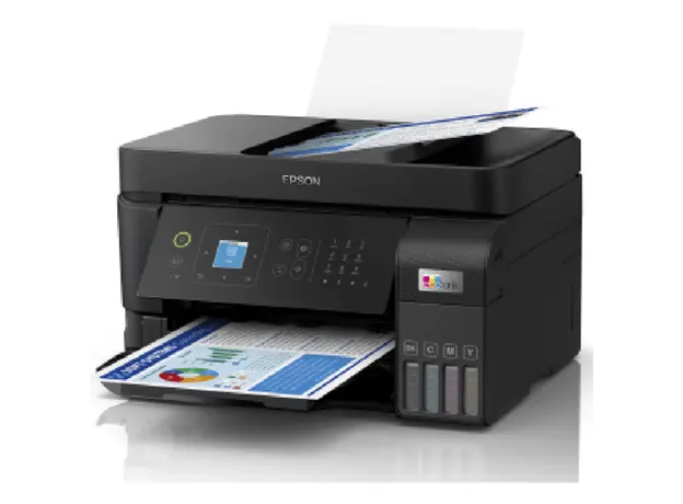 პრინტერი Epson C11CK57404 EcoTank L5590, MFP, A4, Wi-Fi, LAN, USB, Black, 4 image