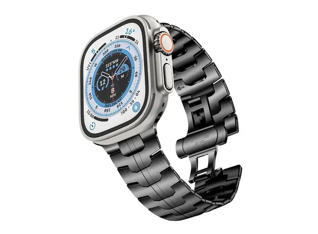 სმარტ საათის სამაჯური TVC Samsung Galaxy Watch Ultra 47mm Watch Band Solid Stainless Steel Metal Strap - Black, 3 image